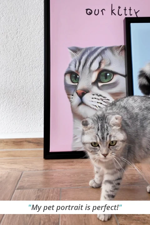 cat with its own pet portrait